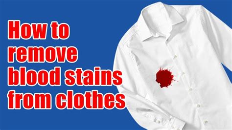 how to fake blood stain clothes|blood in clothing remove tricks.